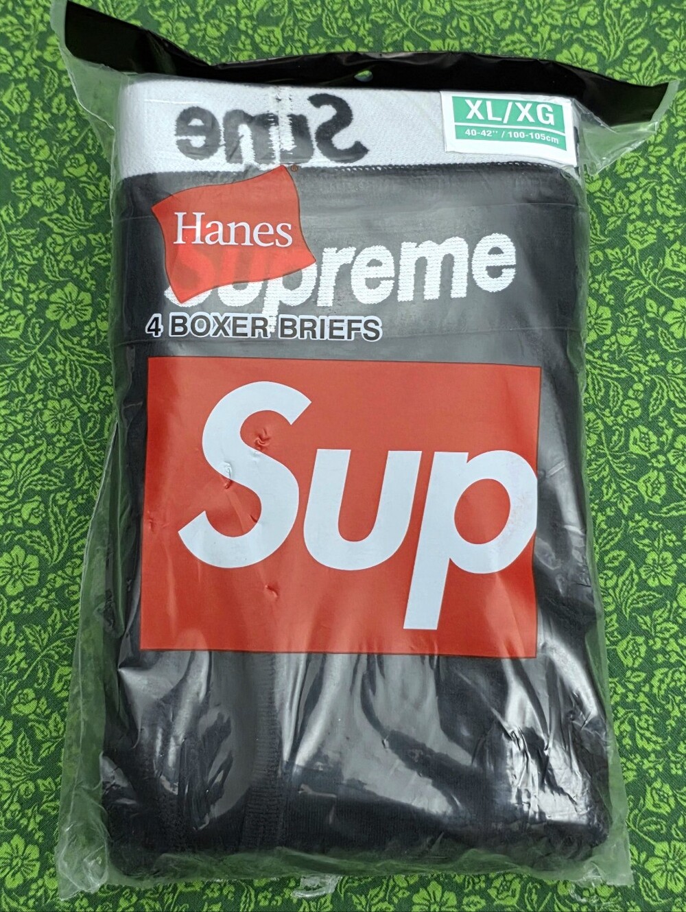 Hanes Supreme Black Boxer Briefs - 4 Pack (XL)